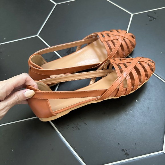 Women's Woven Detail Open Flat Shoes in very good condition - Picture 2 of 5